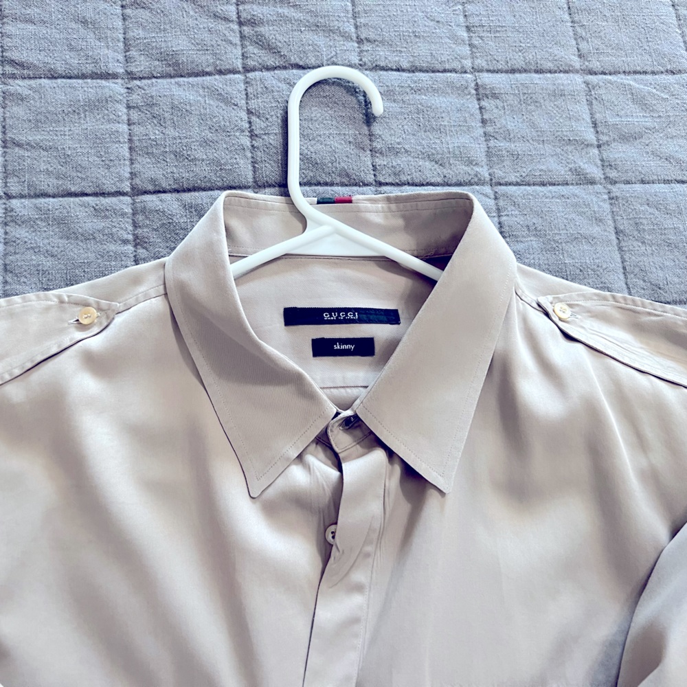 Gucci (khaki long sleeve shirt)